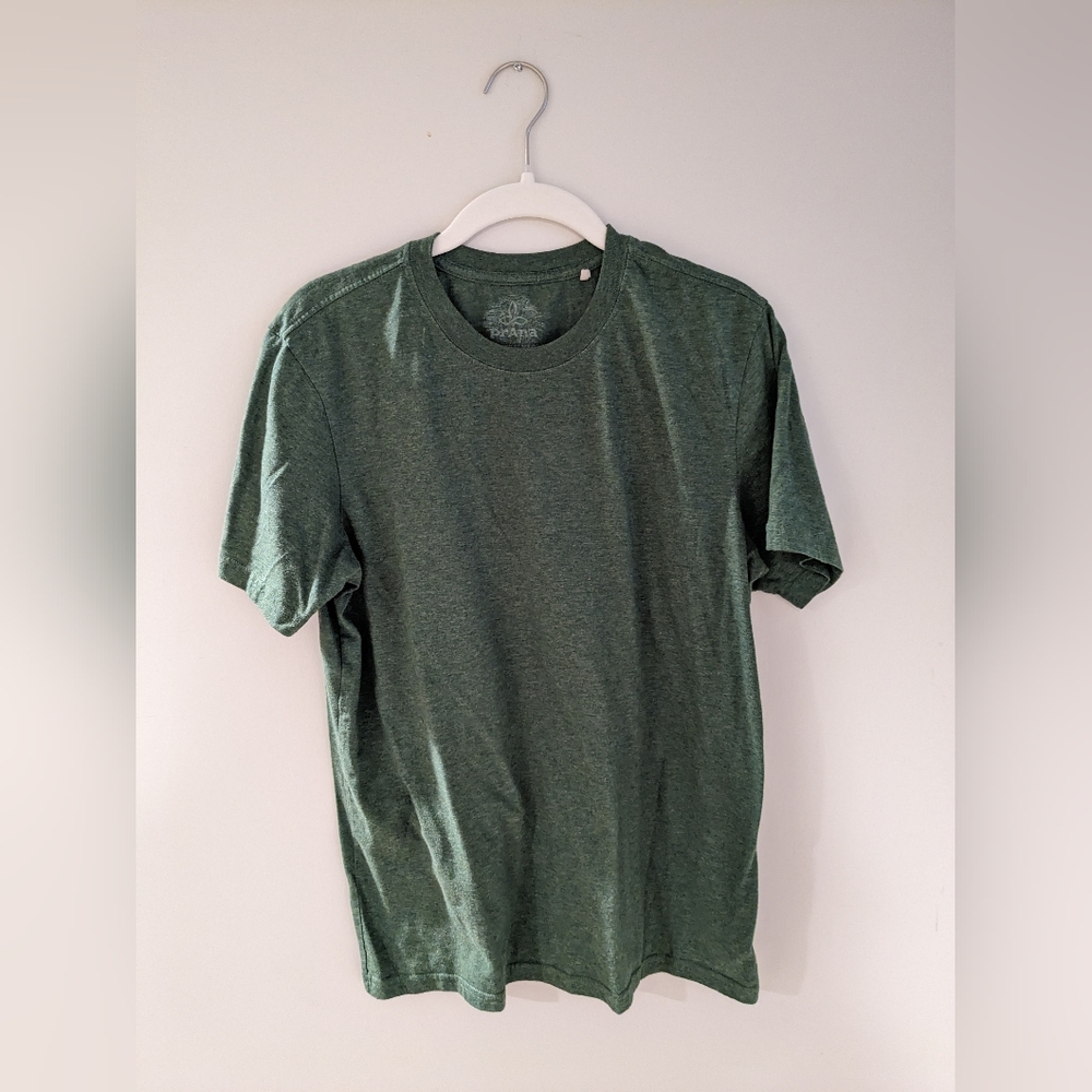 Prana Mens Green Heather Tee in Small